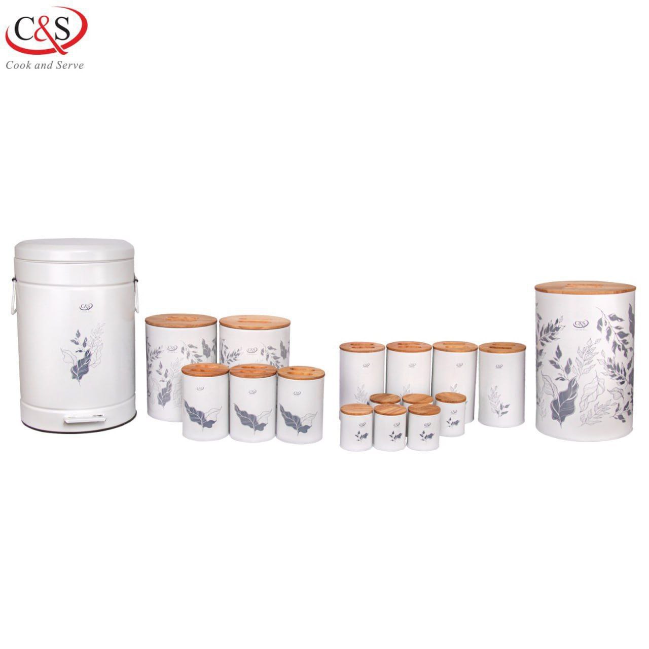 سرویس آشپزخانه ۱۷ پارچه سفید